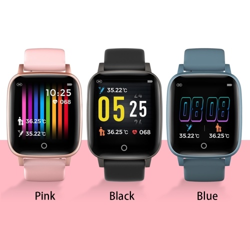 

T1S Fitness Watch 1.3in Color Screen Sport Intelligent Fitness Tracker IP67 Waterproof Heart Rate Sleep Quality Temperature Monitoring Wrist Watch