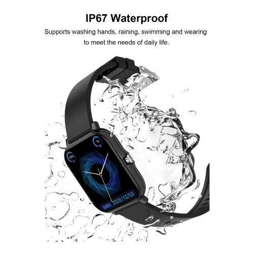 

H20 Intelligent BT Watch 1.69in Color Screen IP67 Waterproof Watch Steps Counting Heart Rate Sleep Quality Monitoring Multi-Sports Mode Fitness Watch