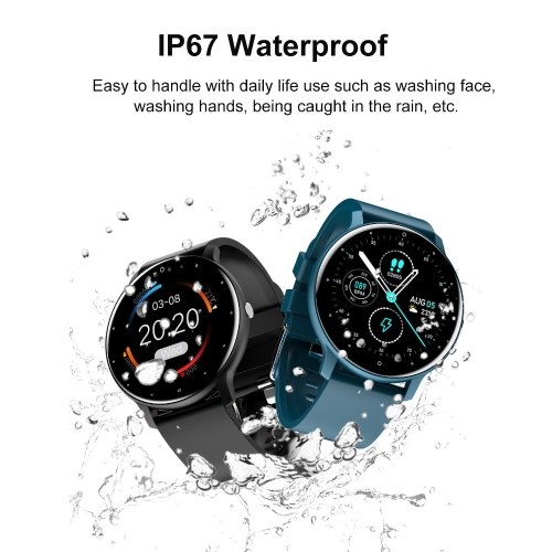 

1.28-inch Full Screen Touch Smart Watch IP67 Waterproof BT Sports Watches Fitness Tracker Blood Pressure Blood Oxygen Health Monitor