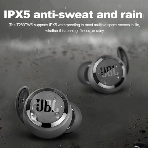 

JBL T280 TWS True Wireless Bluetooth 5.0 Headphones with Charging Case In-ear Earbuds Sport Running Earphone IPX5 Waterproof with Mic