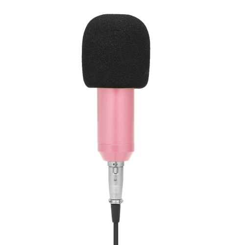 

BM800 Wired Condenser Microphone Studio Sound Professional Recording Device Live Broadcasting Mic with Sponge Protector 3.5mm Audio Cable