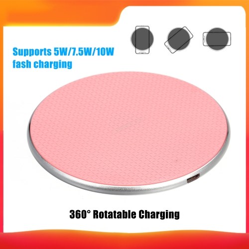 5/7.5/10W Wireless Charger Aluminium Alloy Fast Charging Pad