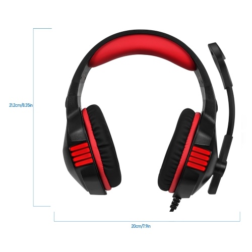 V3 3.5mm Wired Gaming Headset Noise Canceling E-Sports Earphone Over Ear Headphones 50mm Dynamic Coil Speaker Automatic Noise Reduction 3.5mm + USB Interface for Computer Laptop Mobile Phone 