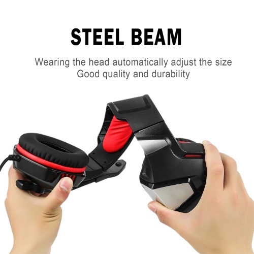 V3 3.5mm Wired Gaming Headset Noise Canceling E-Sports Earphone Over Ear Headphones 50mm Dynamic Coil Speaker Automatic Noise Reduction 3.5mm + USB Interface for Computer Laptop Mobile Phone 