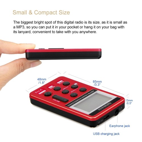 

TIVDIO V-112 Portable AM / FM Stereo Radio w/ Earphone