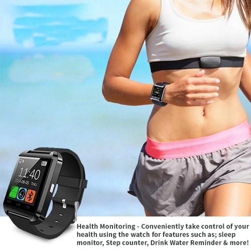 

U8 Bluetooth Smart Watch Sport Smartwatch Touchscreen Pedometer Music Player Sleep Monitor Anti-lost for Kids Women Men