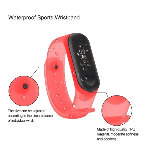 

For Xiaomi Mi Band 4 Bracelet Strap Replacement for Xiaomi Mi Band 4 Transparent Sports Wristband TPU Smart Accessories