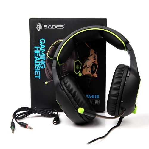 

SADES 3.5mm Wired Gaming Headphones Over Ear Game Headset with Microphone Volume Control for PC Laptop Smart Phone