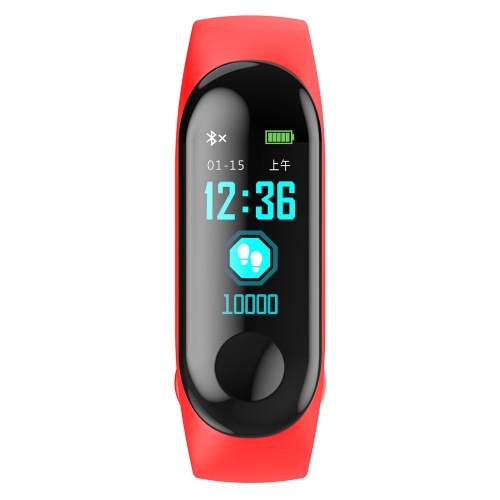 M3C Intelligent High Definition Color Screen Bracelet Real Time Body Health Monitoring Automatic Screen Bright Multi-Function Waterproof Bracelet