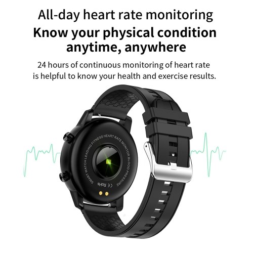 

S30 Sport Smart Watch IP68 Waterproof Smartwatch 1.3 Inches Screen Custom Dial Calls SMS Reminder Heart Rate Sleep Monitor Sports Smart Band