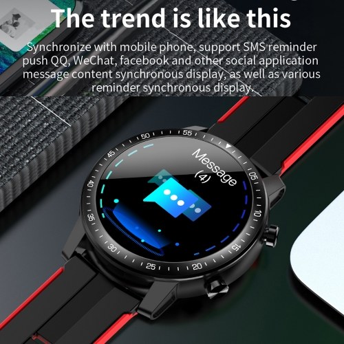 

S30 Sport Smart Watch IP68 Waterproof Smartwatch 1.3 Inches Screen Custom Dial Calls SMS Reminder Heart Rate Sleep Monitor Sports Smart Band