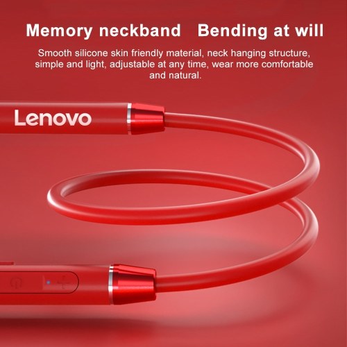 

Lenovo HE05 Earphone Bluetooth5.0 Wireless Headset Magnetic Neckband Earphones IPX5 Waterproof Sport Earbud with Noise Cancelling Mic