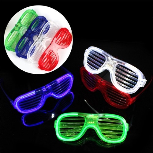 

LED Shutters Shape Glasses Light Up Rave Toys Flashing Glasses for Masquerade Dress Up Christmas Party Decoration Supplies