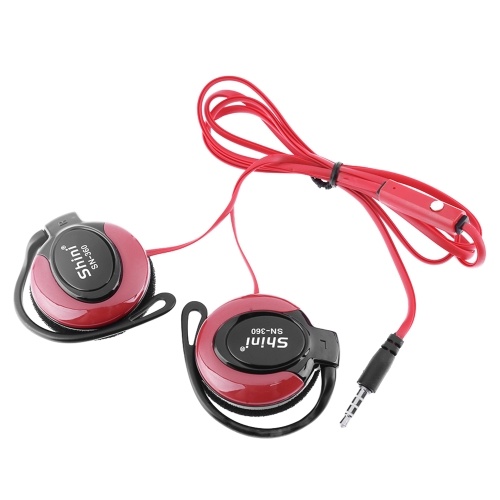 

SHINI SN-360 Ear Hook Headsets 3.5mm Wired Stereo Earphone Game Sports Headphone with Mic for Phone Headset