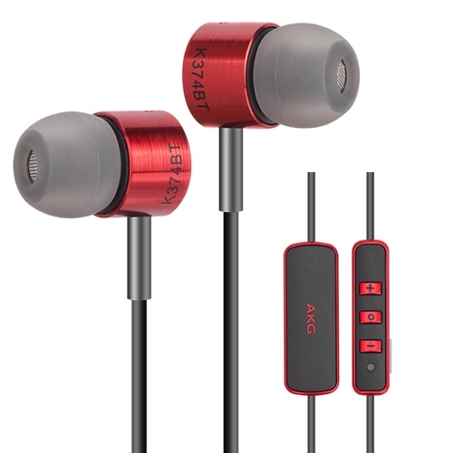 AKG K374BT Wireless Bluetooth Kopfhörer mit Sport-Kopfhörer In-Ear-Smartphone-Headset In-Line-Steuerung mit Mikrofon