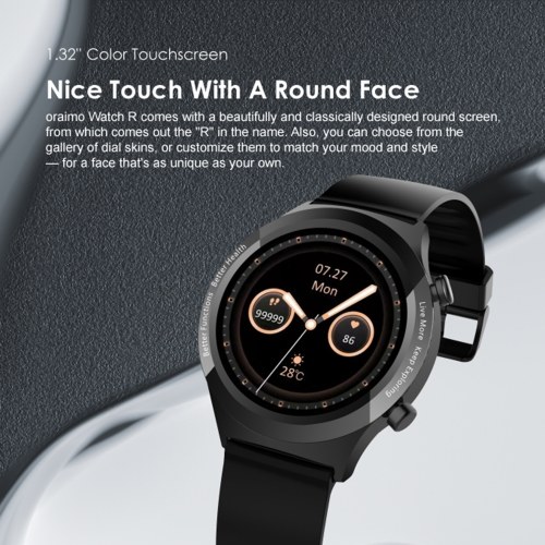 

Oraimo OSW-23N oraimo Watch R BT5.0 1,32-дюймовый TFT-экран ATM3 Водонепроницаемые смарт-часы