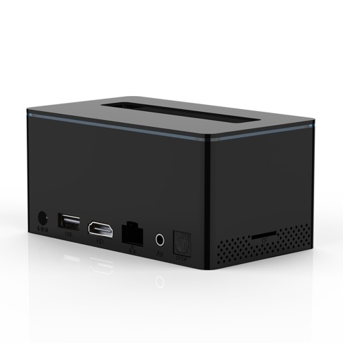 X6 Android 11.0 Smart TV Box Amlogic S905Y4 4K Media Player LPDDR4 2GB EMMC 16GB with SATA6 HDD Slot 2.4G/5G Dual-band WiFi BT4.0 VP9 H.265 Decoding with Remote Control 