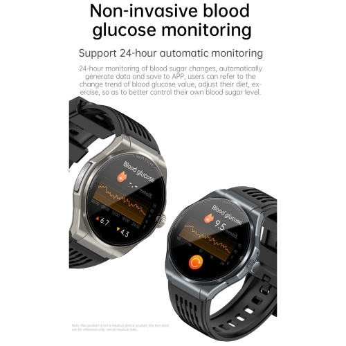 1.43-inch AMOLED Screen Smartwatch BT Talk/Non-invasive Glucose/Uric Acid/Lipids/Blood Pressure/ECG/Built-in 295mAh Li-ion Battery 