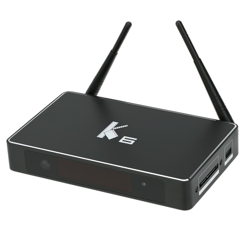 K6アンドロイドTVボックスのAndroid 5.1.1ロリポップクアッドコア2G / 16G 4K 3D XBMCのBT 4.0 1000M LAN 2.4G / 5GのWi-Fiスマートメディアプレーヤー米国のプラグイン