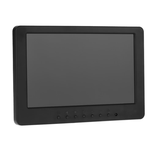 S702 7 pouces TFT LCD 16: 9 écran du moniteur couleur 1024 * 600 BNC VGA Vidéo Audio pour PC de sécurité CCTV VCD DVD US Plug