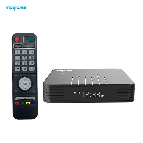 

Magicsee N5 Max Smart Android 9.0 TV Box S905X2 4K HDR 4 ГБ / 32 ГБ 2,4 ГБ и 5 Г Wi-Fi и 1000 М LAN DLNA HD медиаплеер