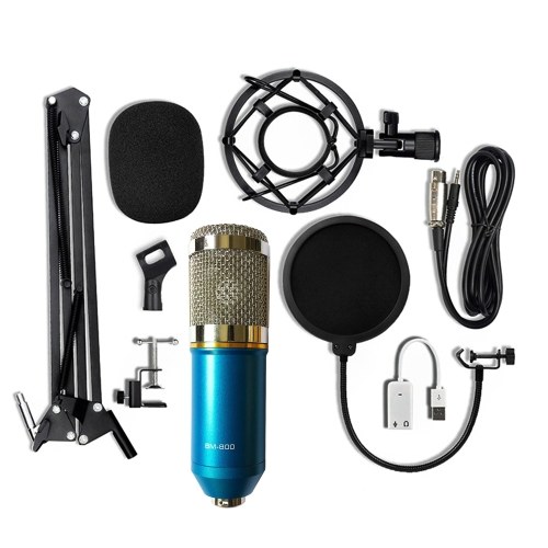 

BM-800 Condenser Microphone USB Sound Card Mount Stand Set