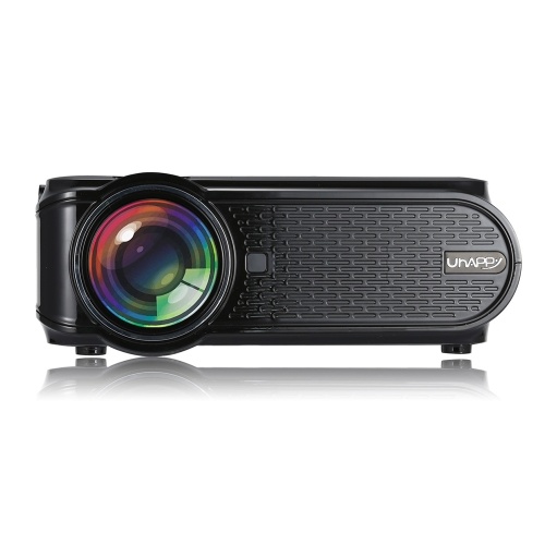UHAPPY U90 ЖК-проектор LED 1080P Домашний кинотеатр 1500 Люмен 1000: 1 Контрастность с HD VGA USB-портом