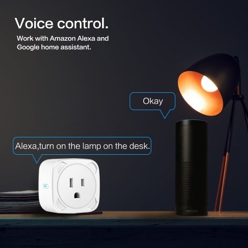 

BSD13 10A WiFi Smart Socket US Plug Smart Life APP Remote Control Timing Voice Control Compatible with Amazon Alexa & Google Assistant