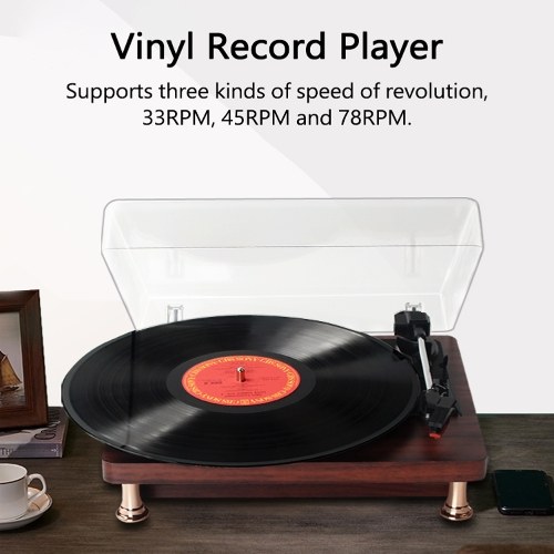 

Retro Vinyl Record Player Record Player with Dustproof Cover Classic Nostalgic Style Record Player