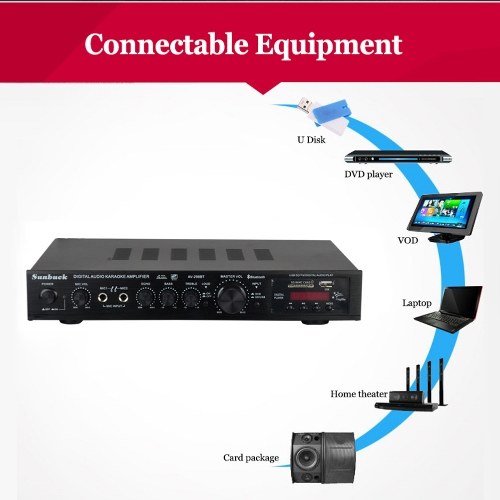 

Portable BT 5 Channel Audio Power Amplifier Multifunctional Computer Speaker Amp with Remote Controller