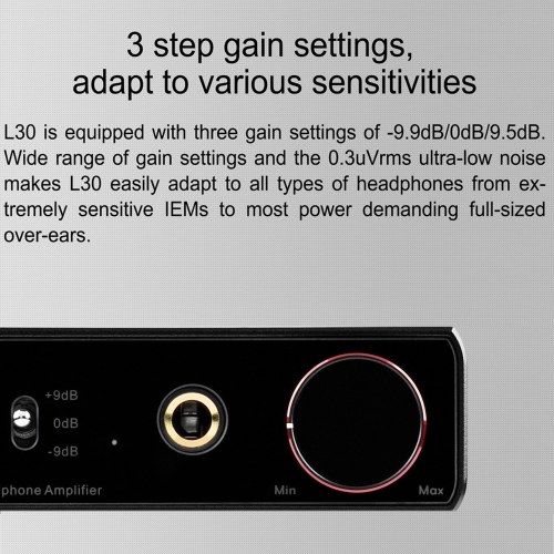 

TOPPING L30 HiFi Headphone Amplifier RCA Preamplifier Earphone Amp 6.35mm NFCA 3 Step Gain Settings