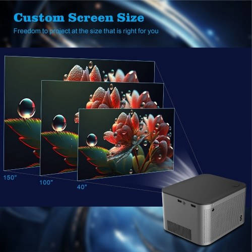 FHD 1080P 350 Lumen 4K Projector Business Office Dormitory Available Support Automatic Correction Silent Cooling System BT Speaker Mode 