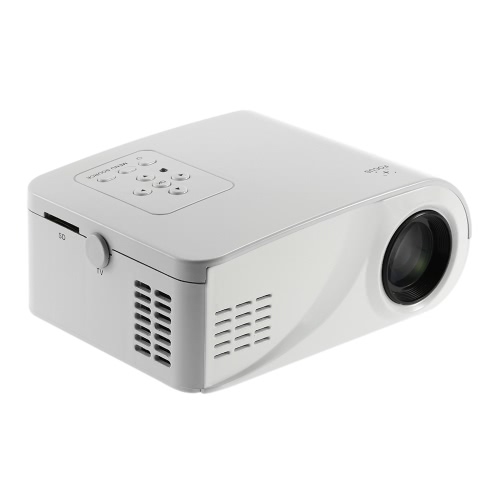 X 6 Projektor 80 Lumen 1080p Full HD LED Projektor Kontrastverhältnis: 1000: 1-Projektion-Maschine mit HD VGA AV Port Fernbedienung EU-Stecker