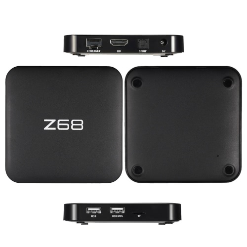 Z68 スマート アンドロイド テレビ ボックス Android 5.1 RK3368 オクタ コア 64 ビット XBMC UHD 4 K 3 D 2 G ・ 16 G ミニ PC 2.4 G ・ 5.0 G WiFi 1000m LAN H.265 DLNA Airplay miracast 介してブルートゥース 4.0 HD メディア プレーヤー EU プラグ