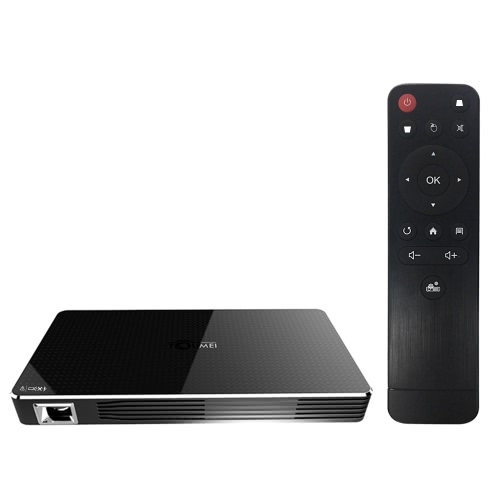 TOUMEI C800 DLP Projector KODI  w/Android 4.4.4 OS 2.4G/5G WiFi BT 4.0 HD USB TF -120-inch Screen