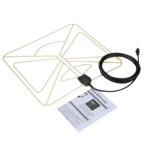 

Flat HD TV Amplified Digital Indoor Antenna High Gain HDTV 50 Miles Range