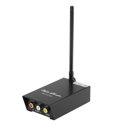 Il video 2.4GHz 2W Wireless Audio Transmitter ricevitore A / V Sender 100M Distanza di trasmissione 4 canali per DVD TV telecamera di monitoraggio attrezzature EU Plug