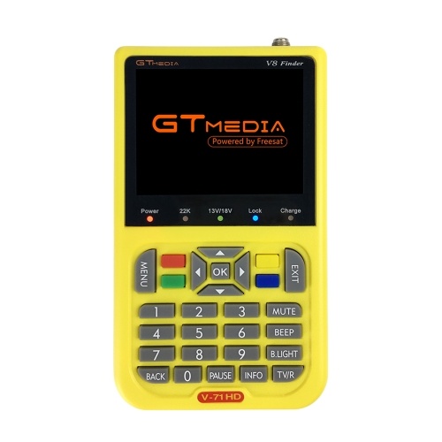 

GTMEDIA TV Signal Finder Метр DVB-S / S2 HD Цифровой измеритель 3,5-дюймовый ЖК-дисплей 3000 мАч Батарея США Plug