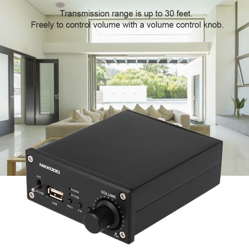 

NK-268 Digital Audio Power Amplifier Bluetooth 4.0 Mini HiFi Audio Receiver Amp Dual Channel 30W + 30W with Power Adapter