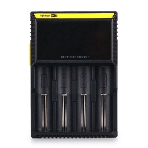 NITECORE D4 4つのバッテリスロット付きインテリジェントバッテリチャージャNi-MH Ni-Cd Li-ion IMR LiFePO4充電式バッテリ用のLCDディスプレイEUプラグ