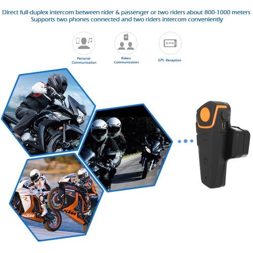 

2PCS BT-S2 Motorcycle Helmet BT Intercoms with Mic