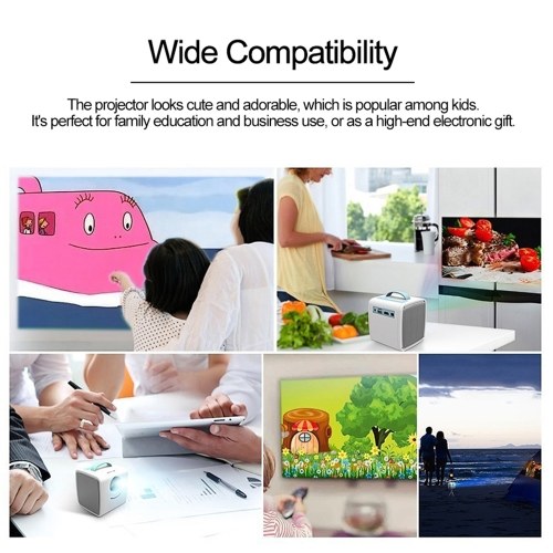 

Q2 Mini Portable LCD Projector Kid's Toy Home Theater 1080P