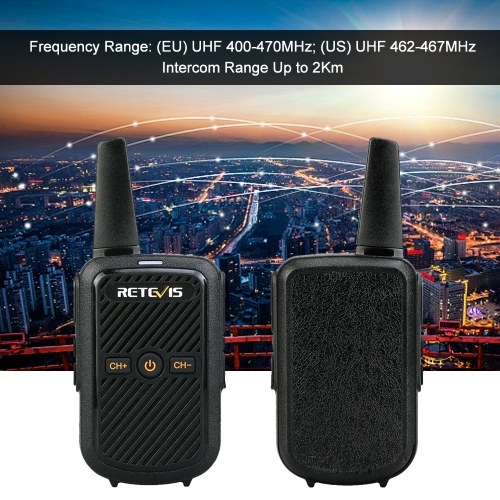 

Retevis RT15 Portable Walkie Talkie UHF 400-470MHz 16-Channel 2-Way Radio CTCSS/DCS TOT VOX Scan Intercom Speakers Mic