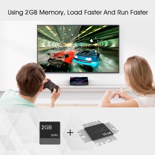 

H96 Max Smart Android 10.0 TV Box RK3318 Quad Core 64 Bit UHD 4K VP9 H.265 2GB / 16GB 2.4G / 5G WiFi BT4.0 HD Media Player Display Screen Remote Control