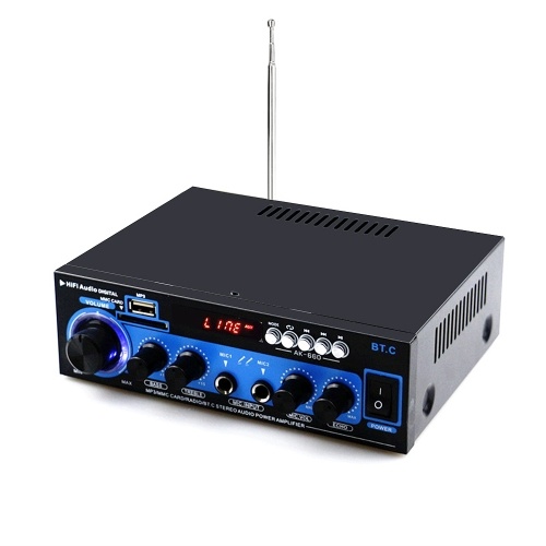 

Мини Аудио Усилитель Мощности BT Цифровой Аудио Приемник AMP USB SD Слот MP3-Плеер