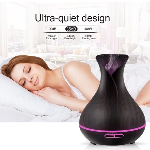 

Aromatherapy Essential Oil Diffuser Humidifier 400ml 6 Hours Aroma Diffuser with Timer 7 Colors Lights Changing Mist Humidifier for Bedroom Home Office