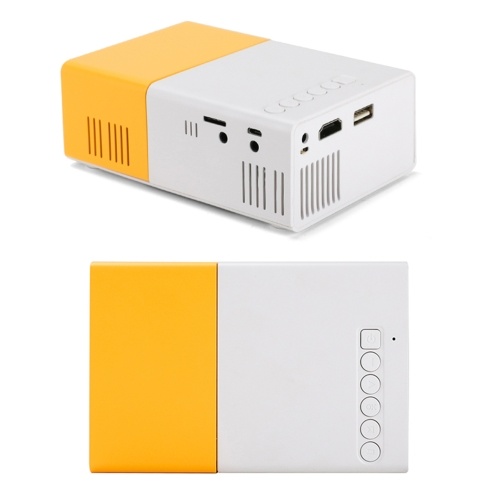Mini LED Projector Supports 720P / 1080P Portable Video Projector with Built-in Speaker & Remote Control Support HD / AV / USB / Audio 3.5mm Interface for Home Theater Entertainment 