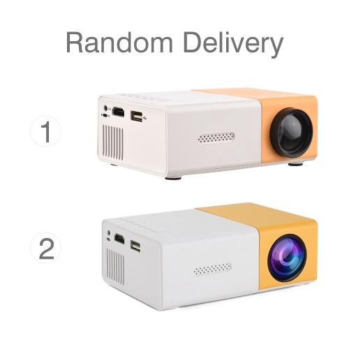 Mini LED Projector Supports 720P / 1080P Portable Video Projector with Built-in Speaker & Remote Control Support HD / AV / USB / Audio 3.5mm Interface for Home Theater Entertainment 