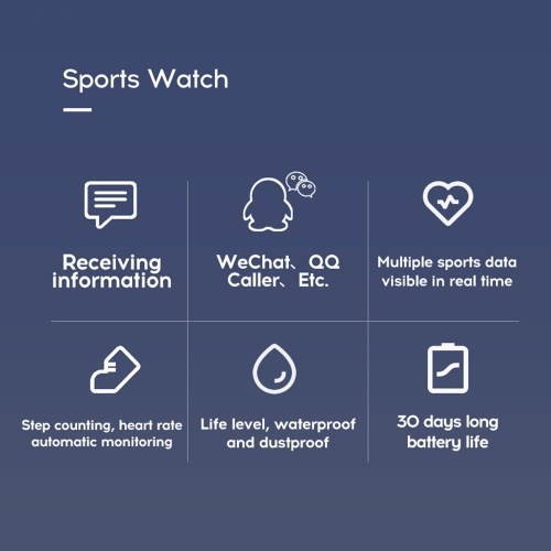 

116 Plus Intelligent Bracelet 1.3Inch Color Screen UBS Charge Heart Rate Monitoring IP67 Waterproof Sports Tracker (Purple)