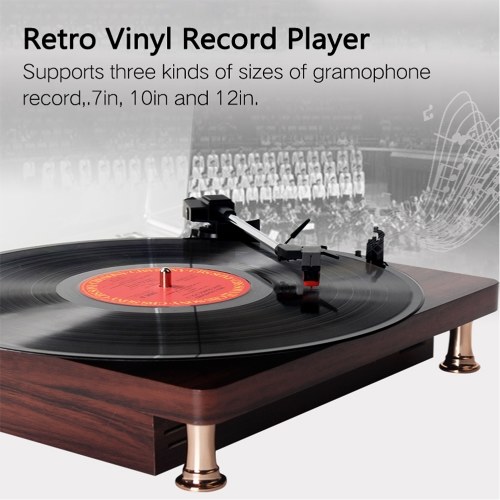 

Retro Vinyl Record Player Record Player with Dustproof Cover Classic Nostalgic Style Record Player